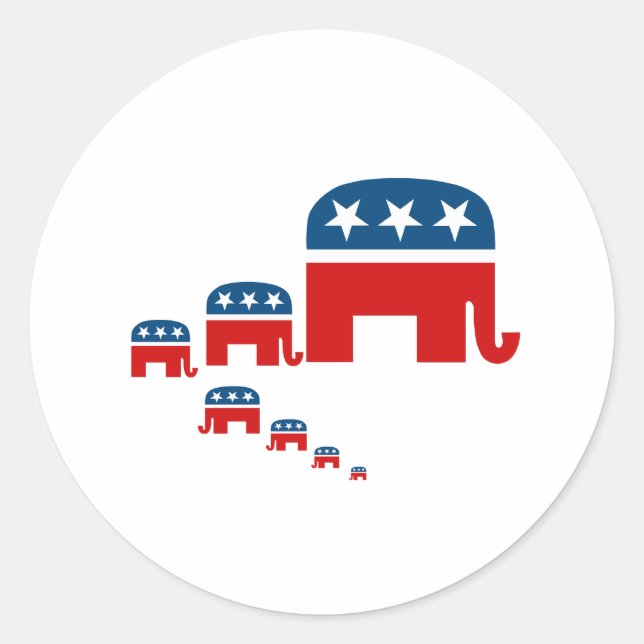 Sie republikanisch anheben runder aufkleber (Vorderseite)