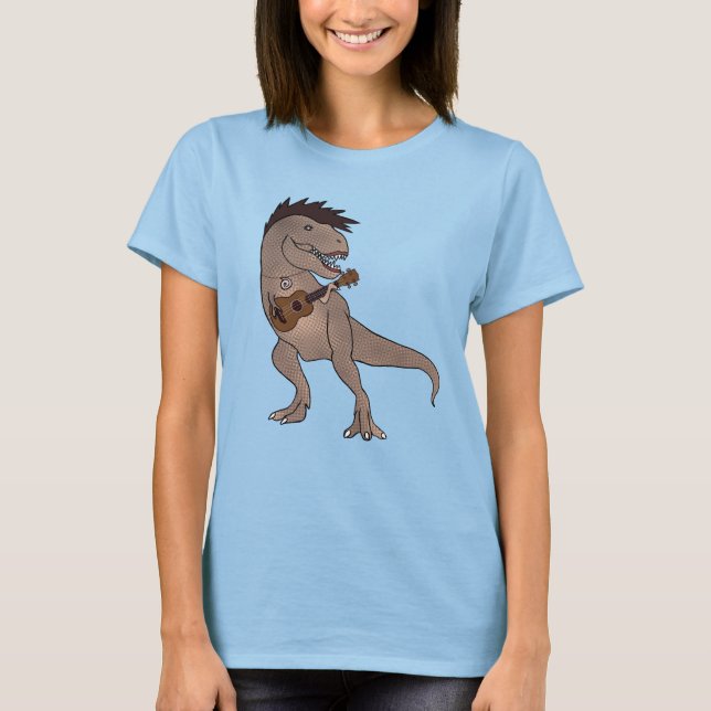 Sie-Rex Ukulele-Krawatten-Shirt T-Shirt (Vorderseite)