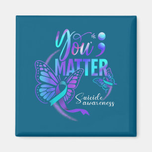 Sie Ribbon Schmetterling Selbstmordbewusstsein Fra Magnet