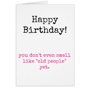 Sie riechen nicht alt