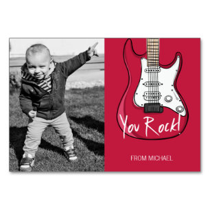 Sie Rock Kids Klasse Valentine Fotokarte Tischnummer