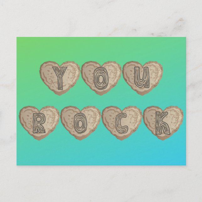 Sie rock platonic Valentine Postkarte (Vorderseite)