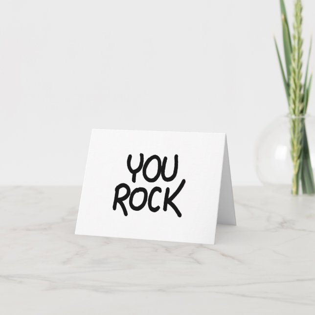 Sie Rock Recognition Positive Lob für Studenten Dankeskarte (Vorderseite)