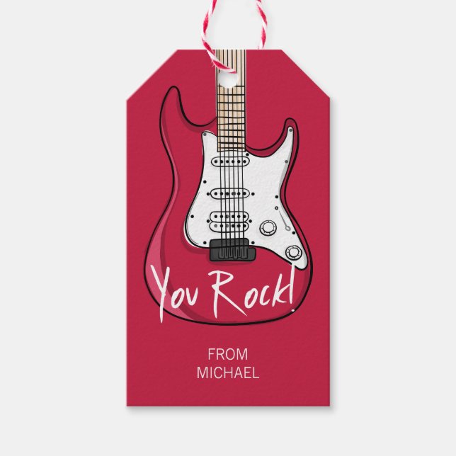 Sie Rock Valentine's Day-Geschenketiketten Geschenkanhänger (Vorderseite)