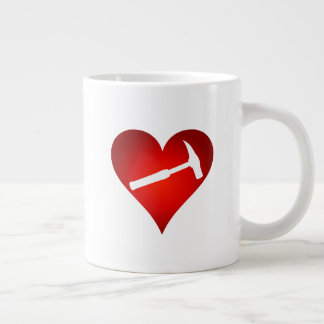 Sie rocken meine Welt: Rock Hammer Heart Jumbo-Tasse