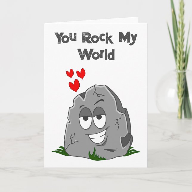 Sie rocken meine Welt Valentine Feiertagskarte (Vorderseite)