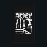 Sie rufen mich Vater-Vater Herr-Fix It Funny Visitenkarte<br><div class="desc">Coole,  lustige "sie rufen mich Geschenk Herr-Fix It Funny Hand" für Bauarbeitskräfte u. Baggerfahrer an. Humorvoller Jahrestag Entwurf für Freunde. Passend für Fahrzeug,  Automobil,  Motorrad u. Sportfans.</div>