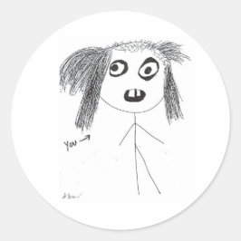 Sie Runder Aufkleber