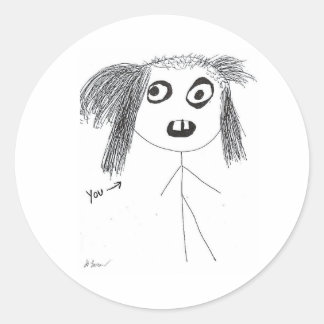 Sie Runder Aufkleber