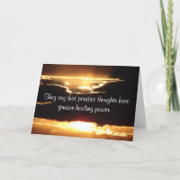 Sie sagen, dass positive Gedanken haben Get Well C