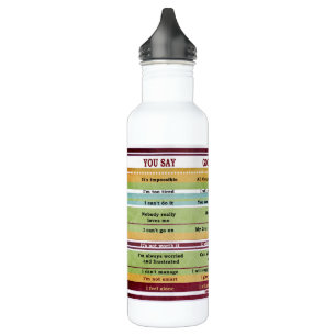 "Sie sagen,/Gott sagen" inspirierend Bibel-Verse Trinkflasche