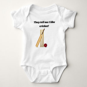 Sie sagen mir, ich mag Cricket Baby Strampler