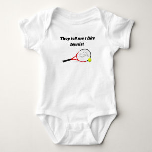 Sie sagen mir, ich mag Tennis Baby Bodysuit Strampler