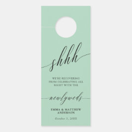 Sie sagt, dass grüne Kalligrafie die Hochzeit nich Türanhänger