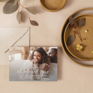 Sie sagte ja 3 Foto QR Code Verlobung Einladung