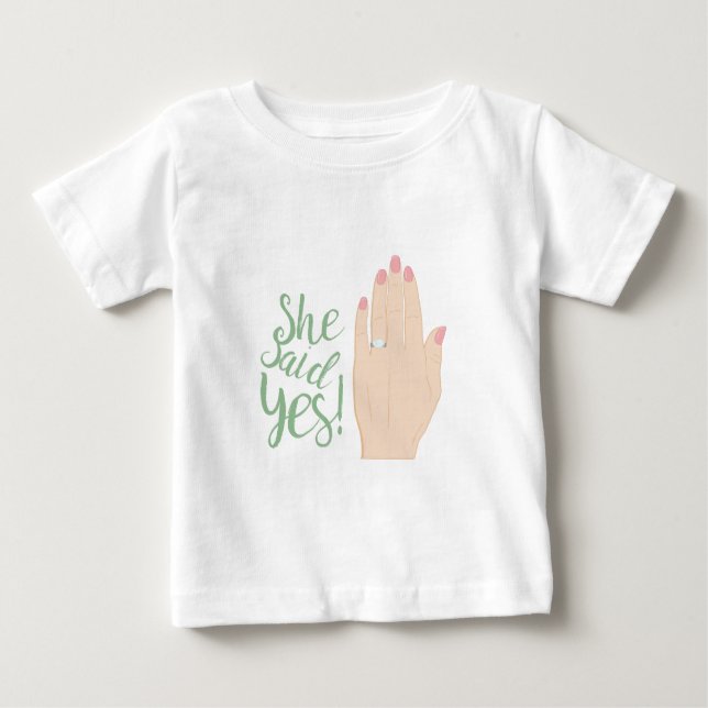 Sie sagte ja baby t-shirt (Vorderseite)