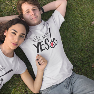 Sie sagte Ja Braut zu sein Verlobung T-Shirt