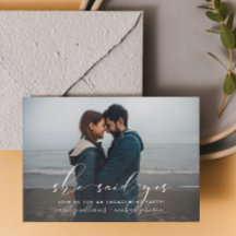 Sie sagte ja, Calligrafy Engagement Partei einlade