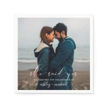 Sie sagte Ja Calligrafy Engagement Party Foto