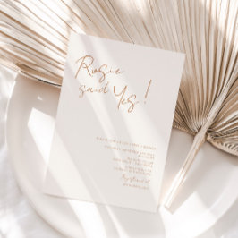 Sie sagte ja Earthy Boho Bridal Dusche Einladung