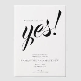 Sie sagte Ja Einfache Engagement Party