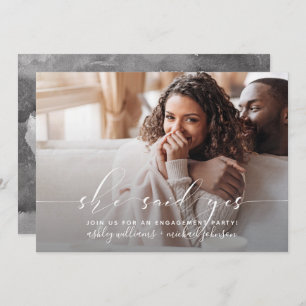 Sie sagte Ja-Kalligrafie-QR-Gruppe Einladung