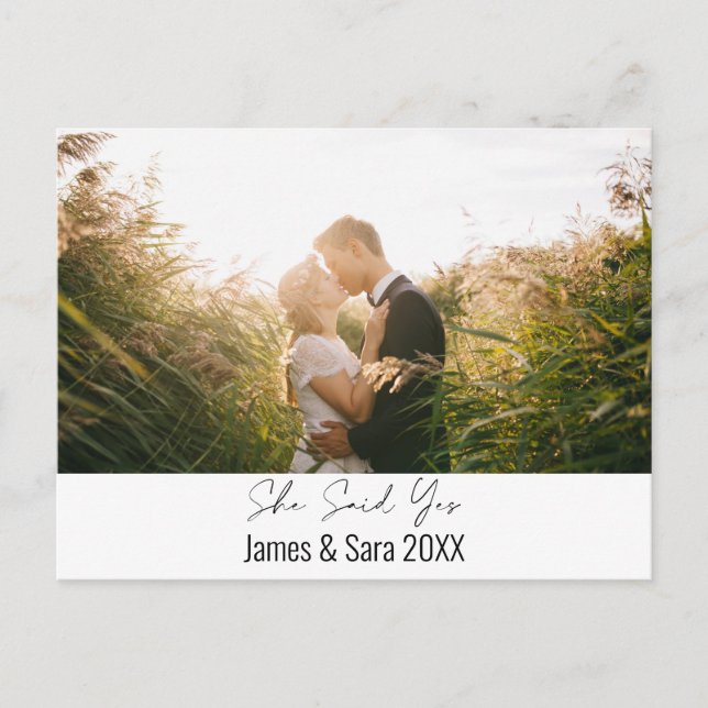 Sie sagte ja postkarte (Vorderseite)