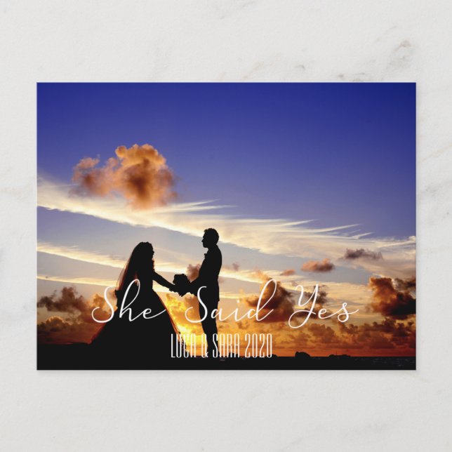 Sie sagte ja postkarte (Vorderseite)