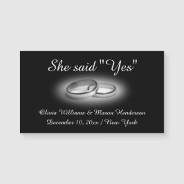 Sie sagte "Ja" Speichern Sie das Date Magnet in Sc