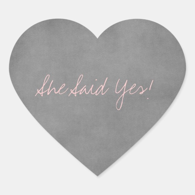 Sie sagte ja Stickers (Vorderseite)