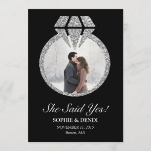 Sie sagte ja Verlobungs-Party Einladung