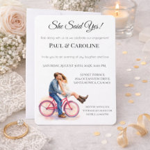 Sie sagte Ja Verlobungsfeier Casual Romantisch