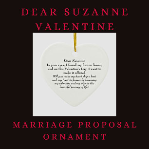 Sie sagte ja! Vorschlag zur Eheschließung von Vale Keramik Ornament