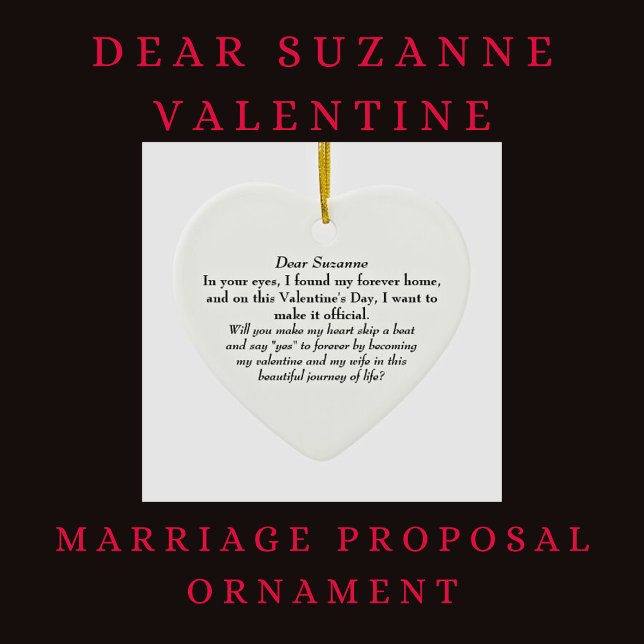 Sie sagte ja! Vorschlag zur Eheschließung von Vale Keramik Ornament (Von Creator hochgeladen)