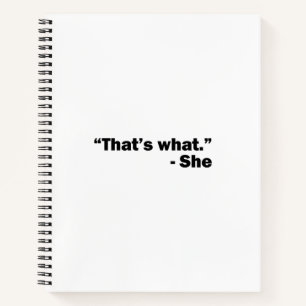 Sie sagte: notizbuch