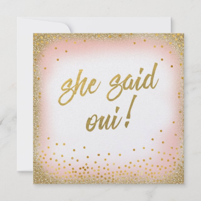 Sie sagte Oui Einladung Pearl (Vorderseite)