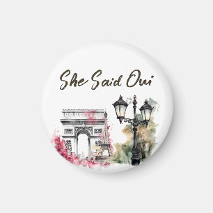 Sie sagte Oui Paris Brautjungfernparty Magnet