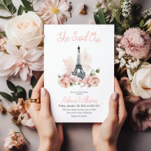 Sie sagte Oui Parisian Pink Floral Brautparty