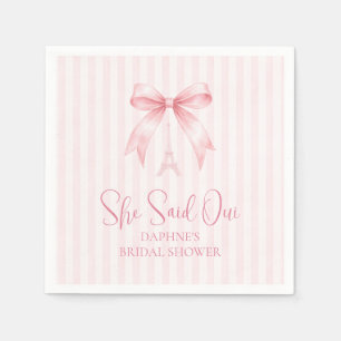 Sie sagte Oui Pink Parisian Serviette