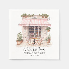 Sie sagte Oui Yes Paris Französisch Café Brautpart Serviette