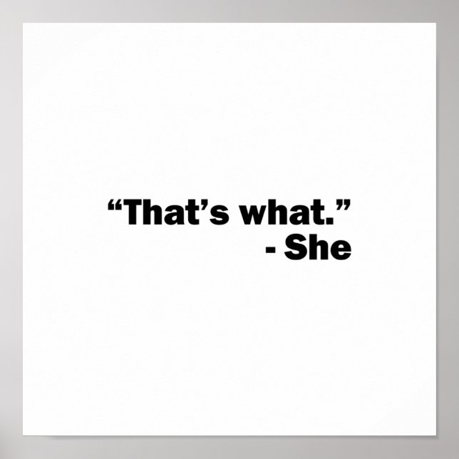 Sie sagte: poster (Vorne)