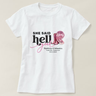 Sie sagte verdammt nochmal Pink Western Booth Hut T-Shirt