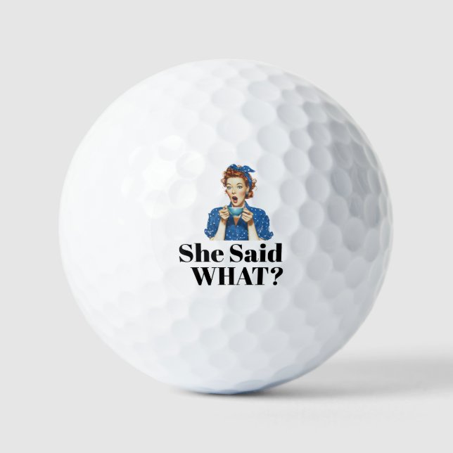 Sie sagte was? Golfbälle (Vorderseite)