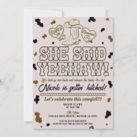 Sie sagte Yeehaw Pink Country Cow Brautparty