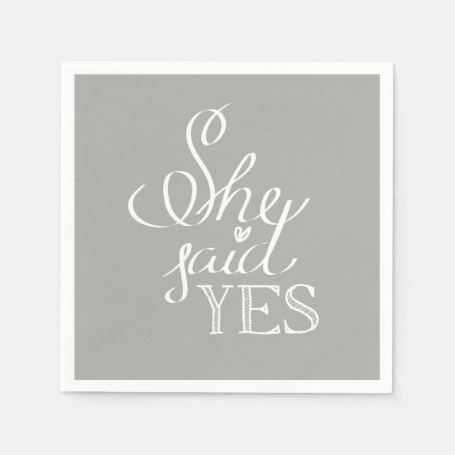 Sie sagte YES Cocktail Napkins Serviette (Vorderseite)