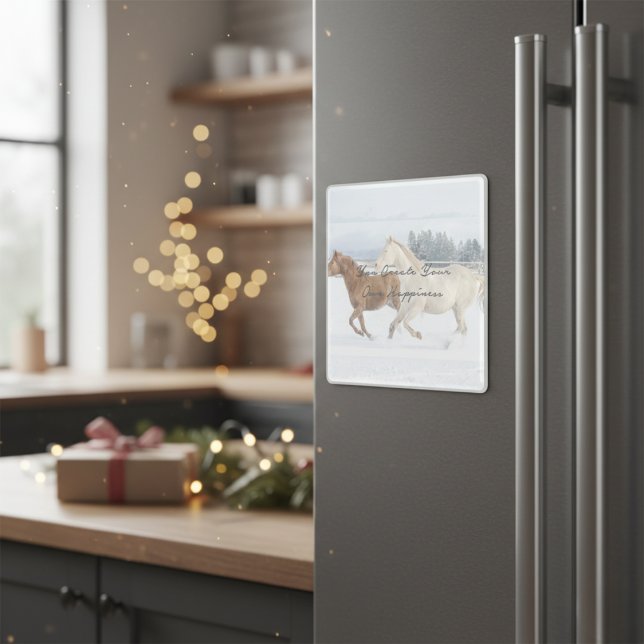 Sie schaffen Ihr eigenes Glücksmagnet Magnetkarte ("You Create Your Own Happiness" Magnet. )