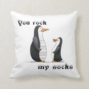 Sie schaukeln mein Socken-Pinguin-Kissen Kissen