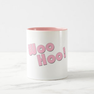 Sie schaukeln Regenbogen-Schlag! Woohoo! Zweifarbige Tasse