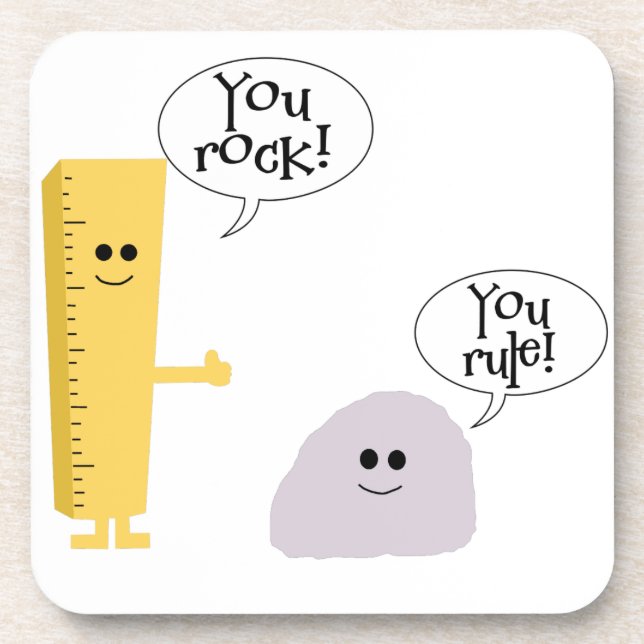 Sie schaukeln Sie Regel Getränkeuntersetzer (Vorderseite)