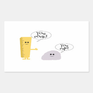 Sie schaukeln Sie Regel Rechteckiger Aufkleber